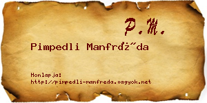 Pimpedli Manfréda névjegykártya